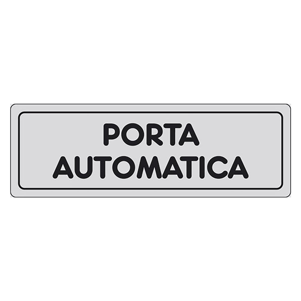 ETICHETTA SEGNALETICA PORTA AUTOMATICA - 10 pezzi  - EUROSIGNALS