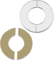 Decorazione per Parete con Faccia Ronde in Acciaio Inossidabile, Set di 4, 34mm di Diametro Interno, Copertura con Fessura, Decorativa, Autoadesiva.