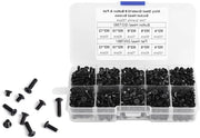 Set di viti M3 con 720 pezzi, 4 mm 6 mm 8 mm 10 mm 12 mm, lega di acciaio nera e viti a testa a sei punte con cassetta di conservazione in plastica.