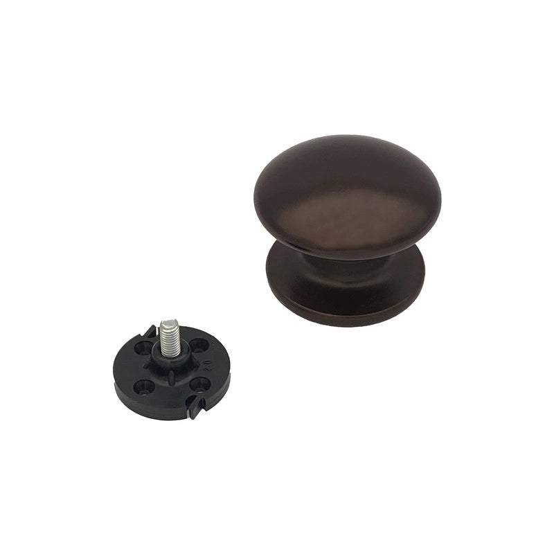 Pomolo fisso per porta SAGUATTI 173/80IB in alluminio marrone opaco