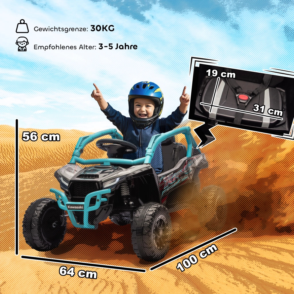 Auto per Bambini Elettrica 12V ¨C zephmum ¨C Blu, Telecomando, Luci LED