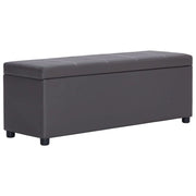 Panca con vano contenitore 116 cm similpelle grigia 02_0010839
