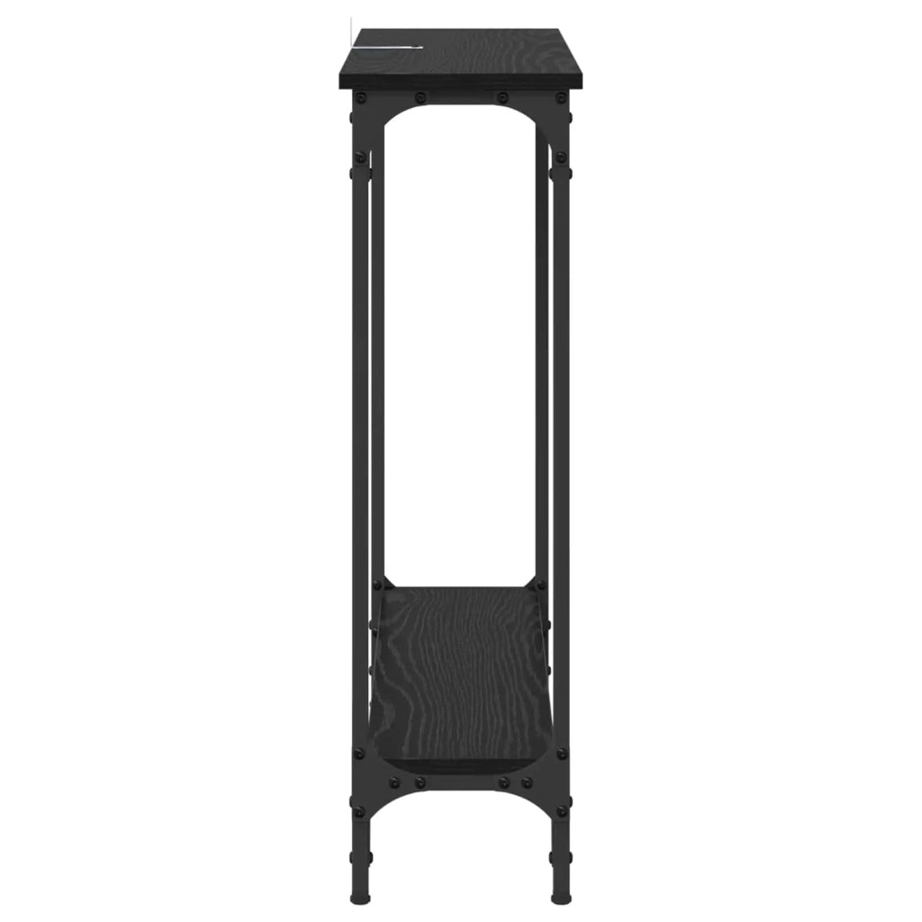 Tavolo consolle Rovere Nero 75 x 22,5 x 75 cm 882195