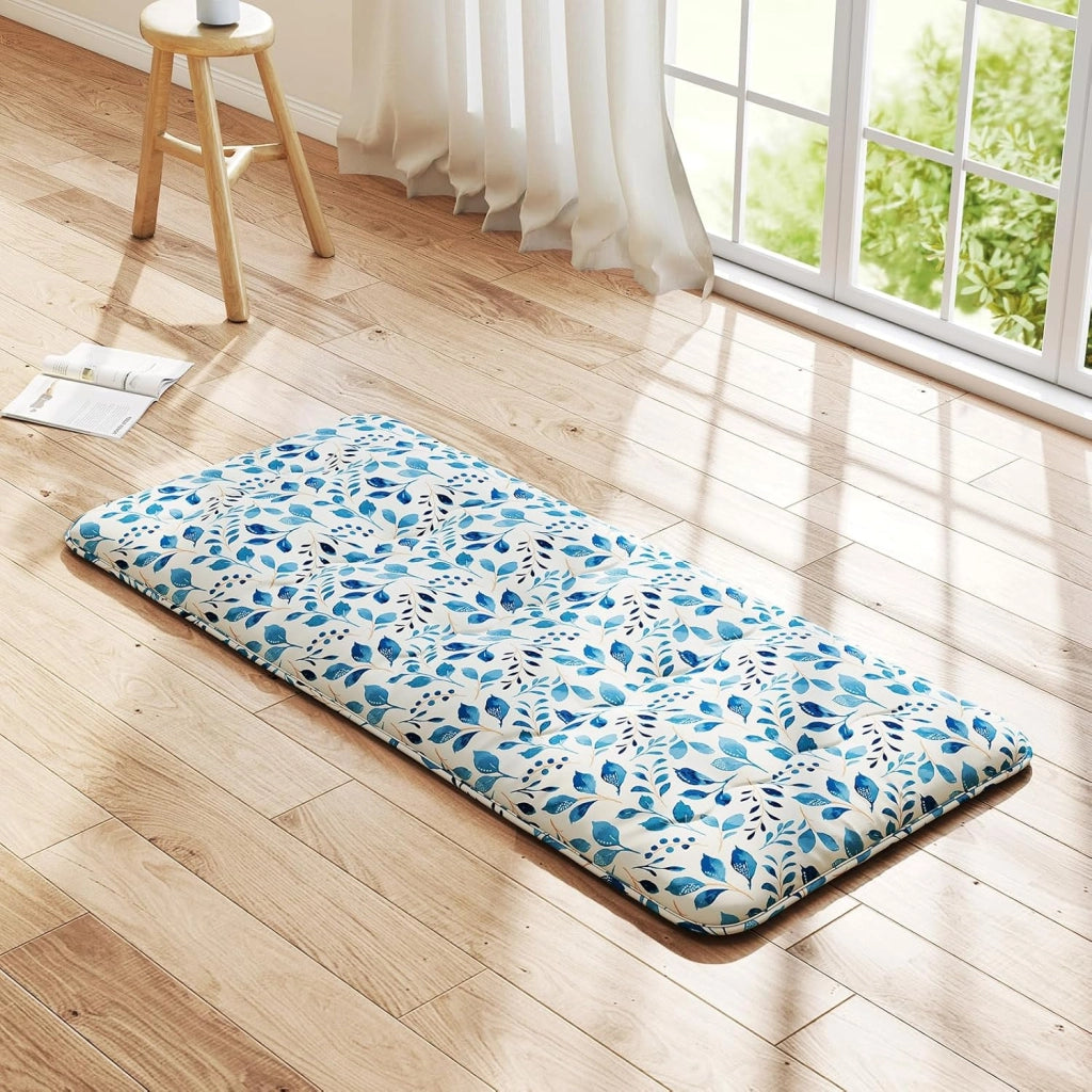 Materasso da pavimento 90 x 200 cm, in stile giapponese, pieghevole, con borsa per il trasporto e fodera rimovibile, per camera degli ospiti, camera da letto