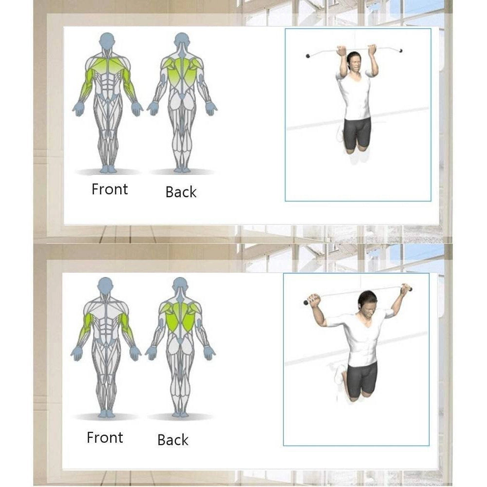 Trade Shop - Barra Per Trazioni Porta Regolabile Da 0,8 A 1,2 Mt Palestra Fitness Allenamento -