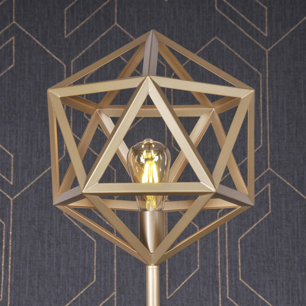 Lampada da terra Polux Denmark in metallo oro E27 165cm