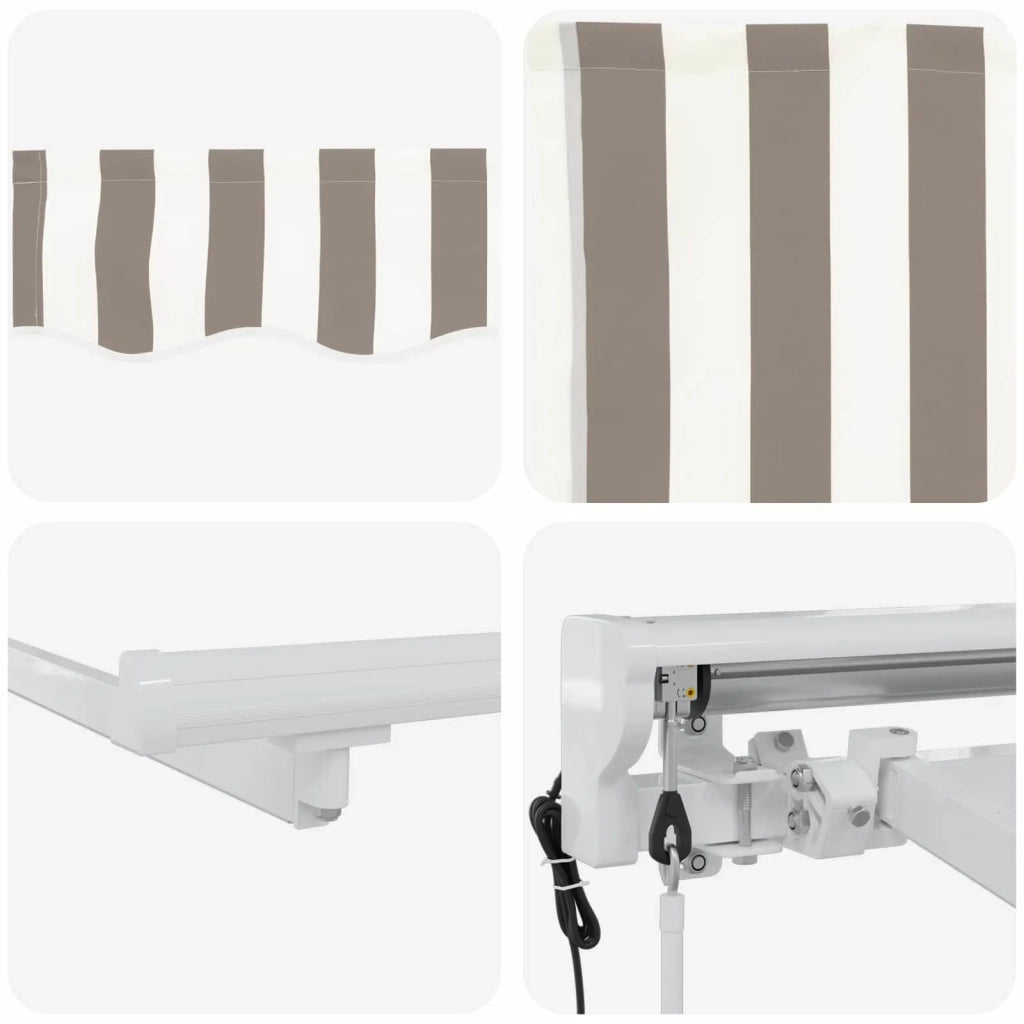 Tettuccio Elettrico Retrattile Grigio chiaro e bianco 3426303