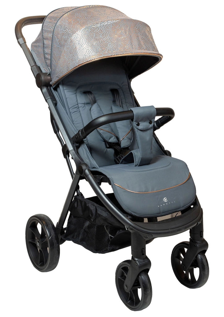 Passeggino Pieghevole Chiusura Automatica Ultra Compatto per Bambini Barotti XL Pro Antracite
