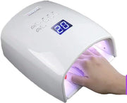 Lampada per unghie, ricaricabile, lampada per gel per unghie senza fili, 48W, lampada per gel per unghie senza fili, LED UV, per unghie in gel con schermo LCD
