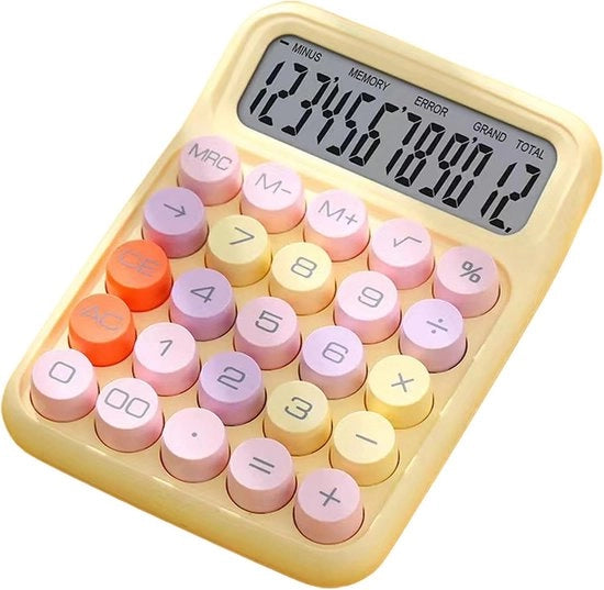 Calcolatrice Elettronica con Display 12 Digitale e Grandi Pulsanti - Accessorio di Ufficio e Scuola