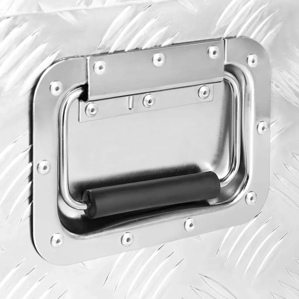 Contenitore Portaoggetti Argento 100x55x37 cm in Alluminio CFW8425409