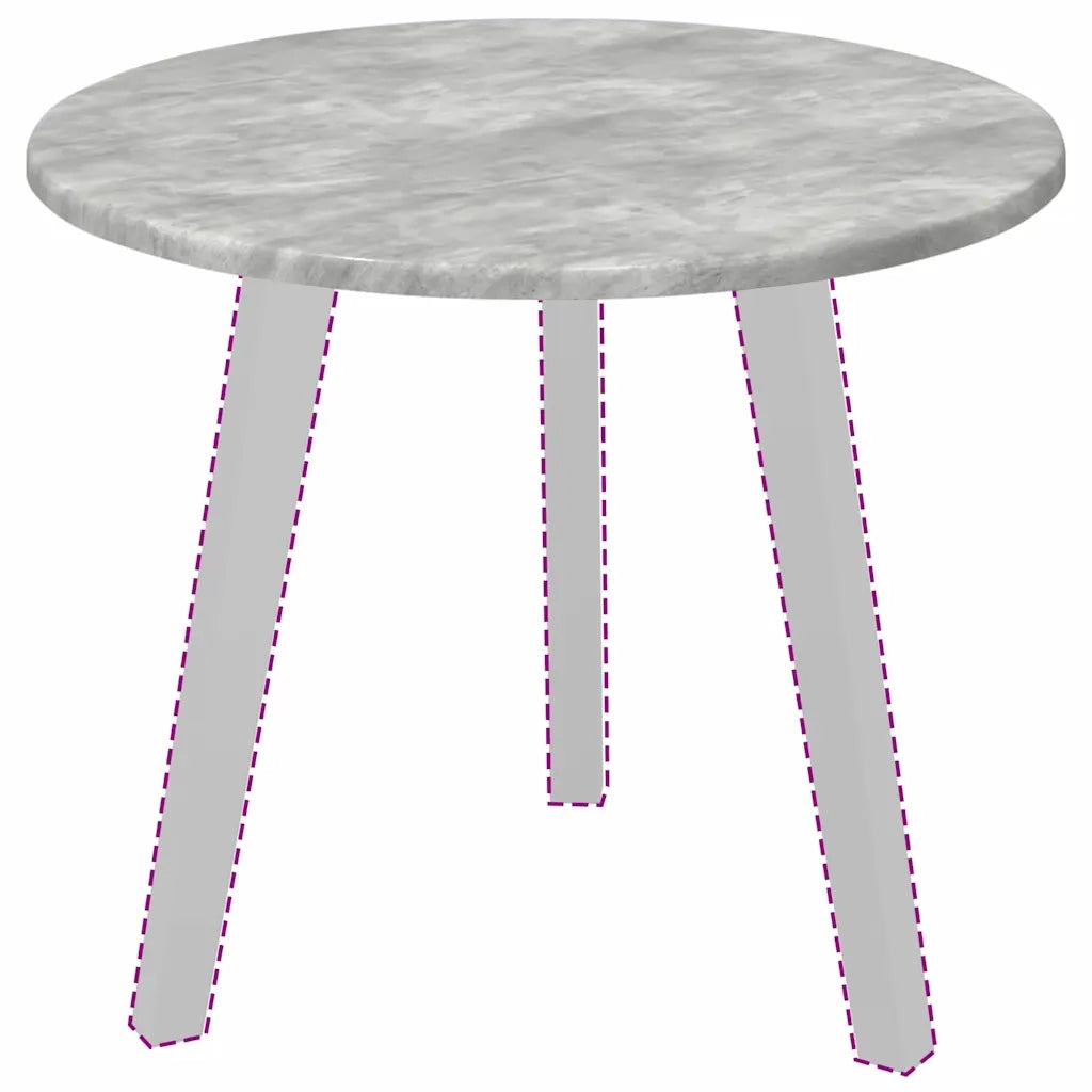 Piano del tavolo Grigio cemento Ø 50 x 1,5 cm Legno multistrato 880394