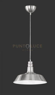 WILL SOSPENSIONE PAGODA METALLO ACCIAIO SATINATO D. 36CM 1 LUCE ATTACCO E27
