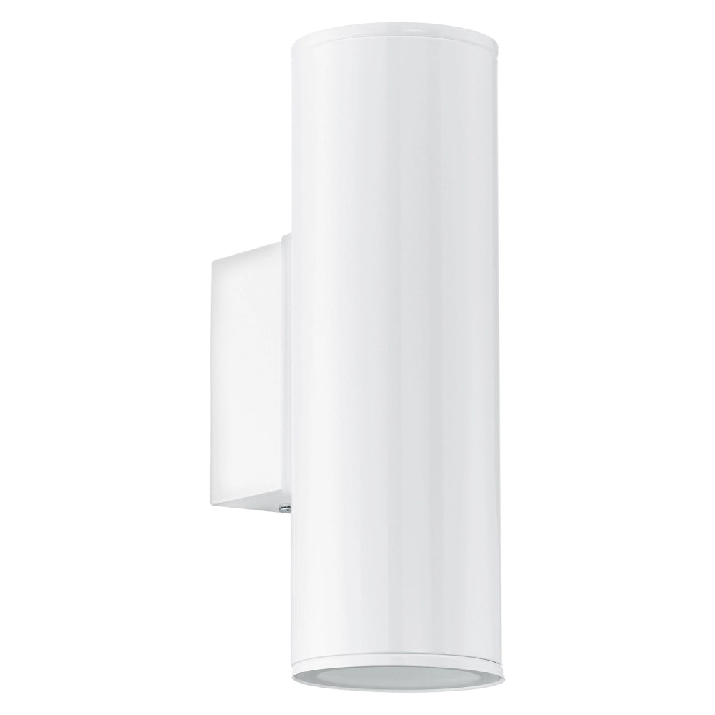 Applique Esterno Moderna Riga Metallo Bianco 2 Luce Gu10