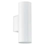 Applique Esterno Moderna Riga Metallo Bianco 2 Luce Gu10