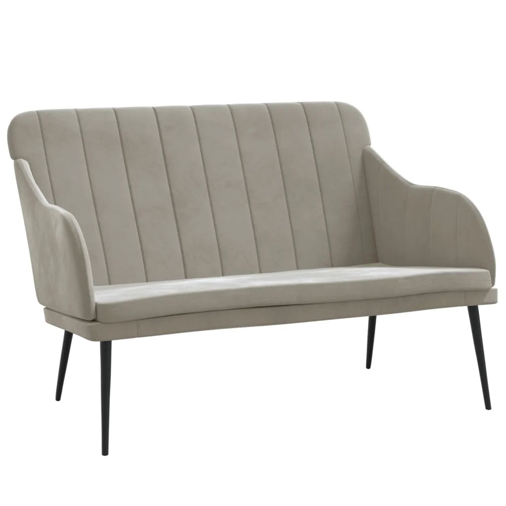 Panca Grigio Chiaro 110x76x80 cm in Velluto CFW7648025