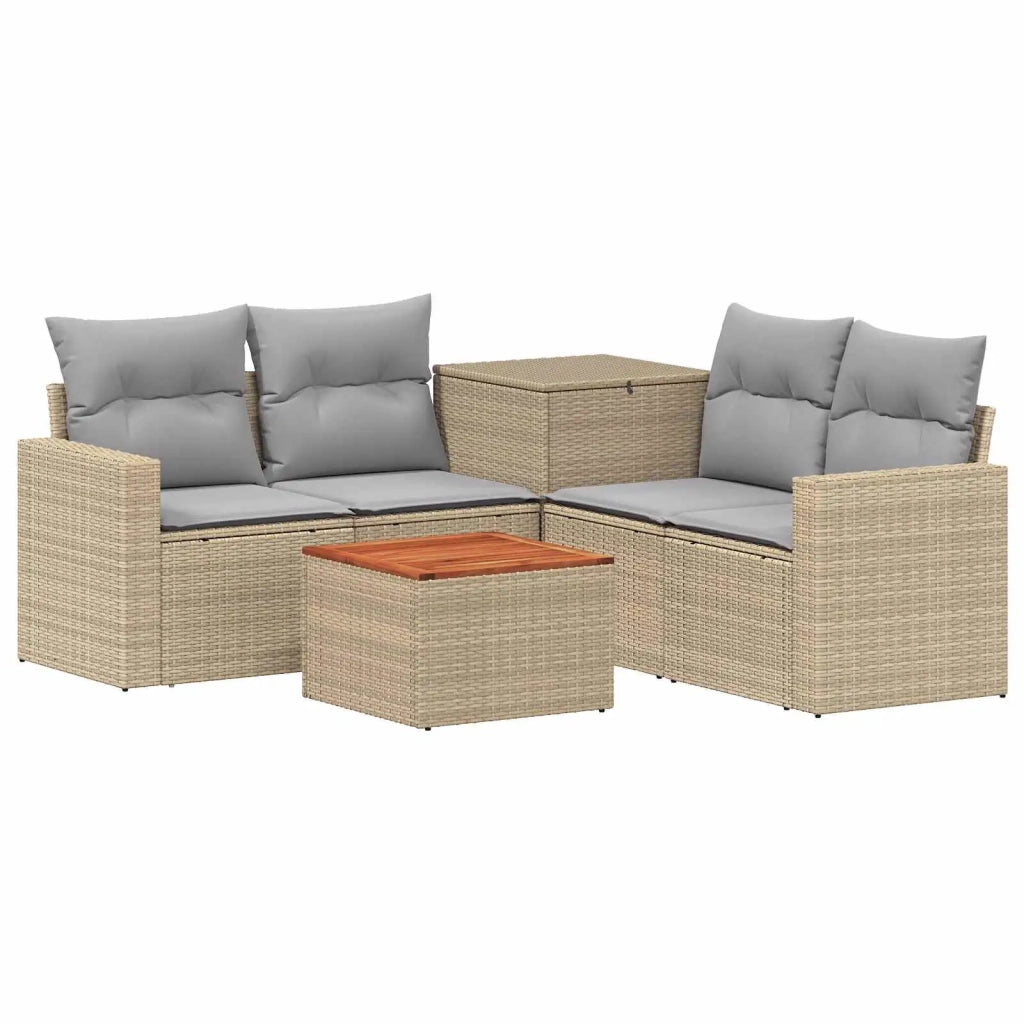 Set di divani 6 pz Beige e Grigio Chiaro 3447417
