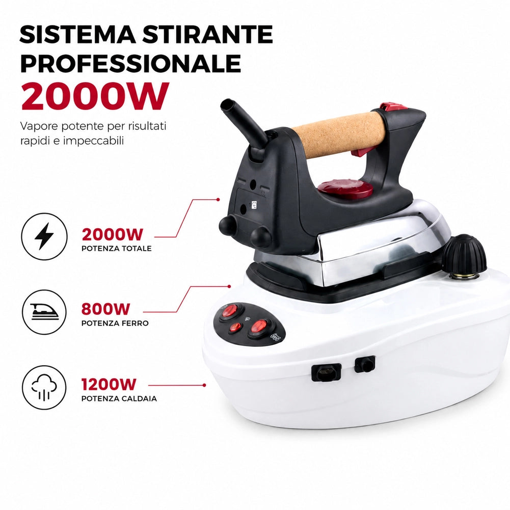 Ferro da Stiro a Caldaia DB8550 Potenza 2000W Capacità Serbatoio 700W 39x14x32cm