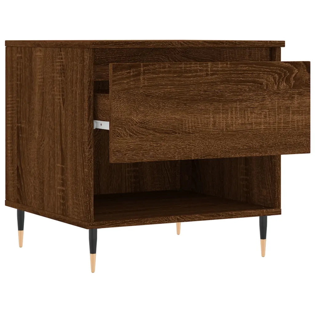 2 pz Tavolini salotto | Tavolino da caff¨¨ | Tavolino da Soggiorno Rovere Marrone 50x46x50 Legno Multistrato