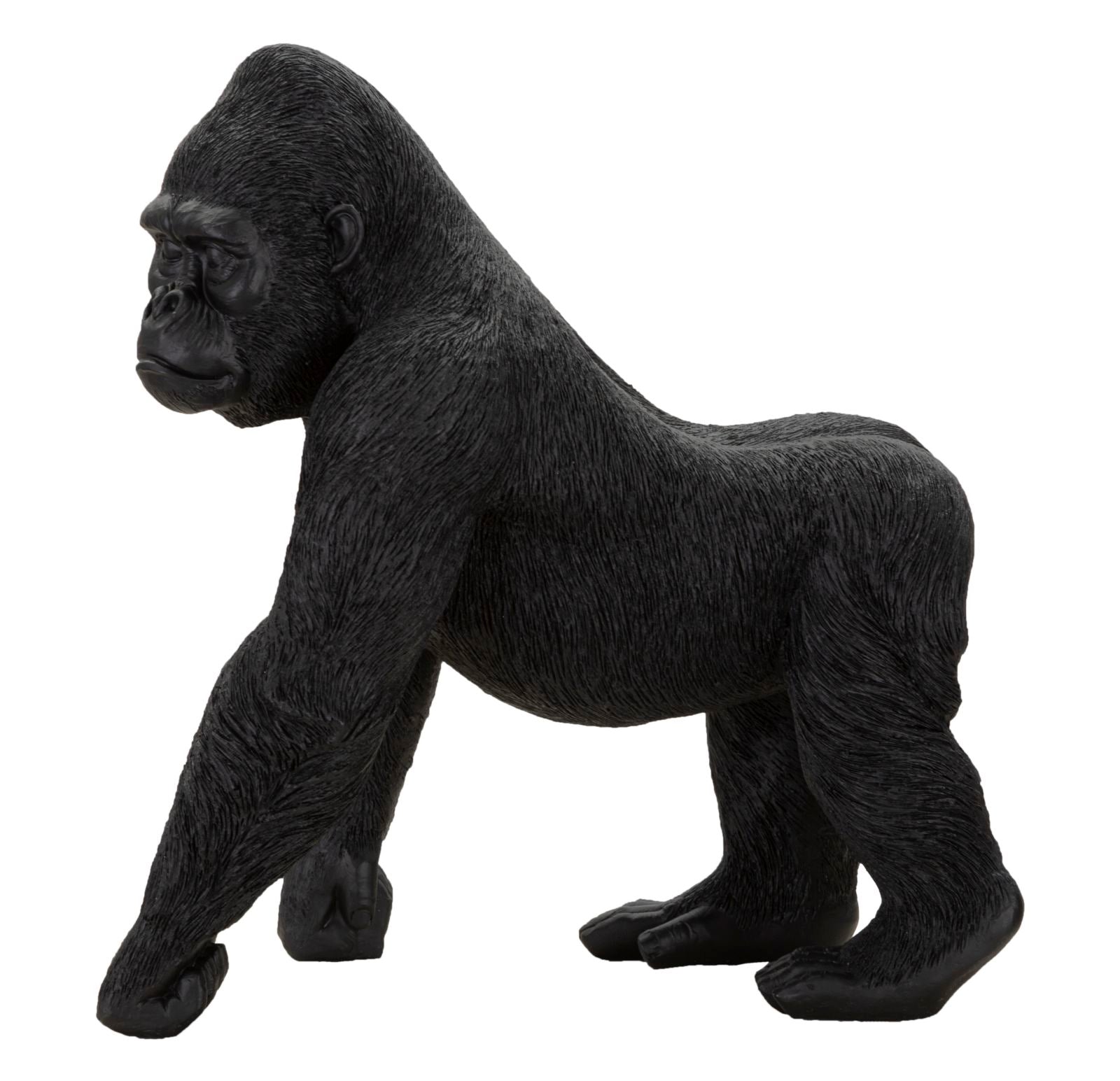 Statua Gorilla 35x37,5x21,5 cm in Poliresina Nero