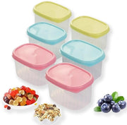 Set di 6 piccoli contenitori in plastica per congelatore, 160 ml, con coperchi, contenitori per congelatore, contenitori per piccoli alimenti con coperchi BPA liberi, congelatore, freezer