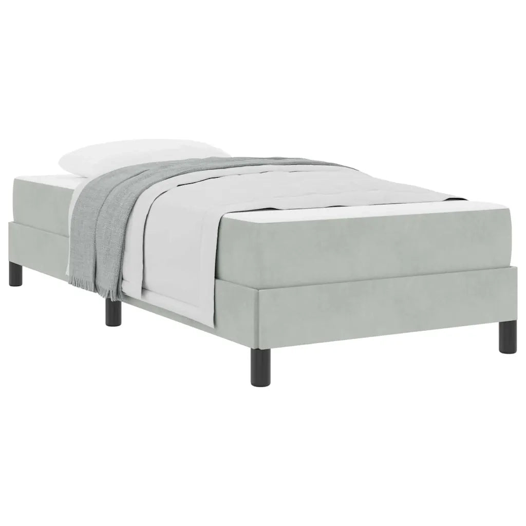 vidaXL Letto box spring con materasso Grigio chiaro 100 x 200 cm