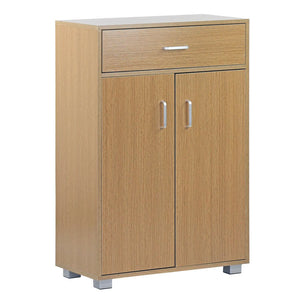 Mobiletto Multiuso 63x95x33 cm in Legno Melaminico Rovere