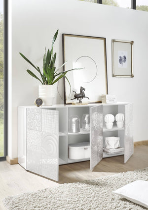 Mobile Buffet in Melaminico 180x42x84cm TFT Blossom Bianco