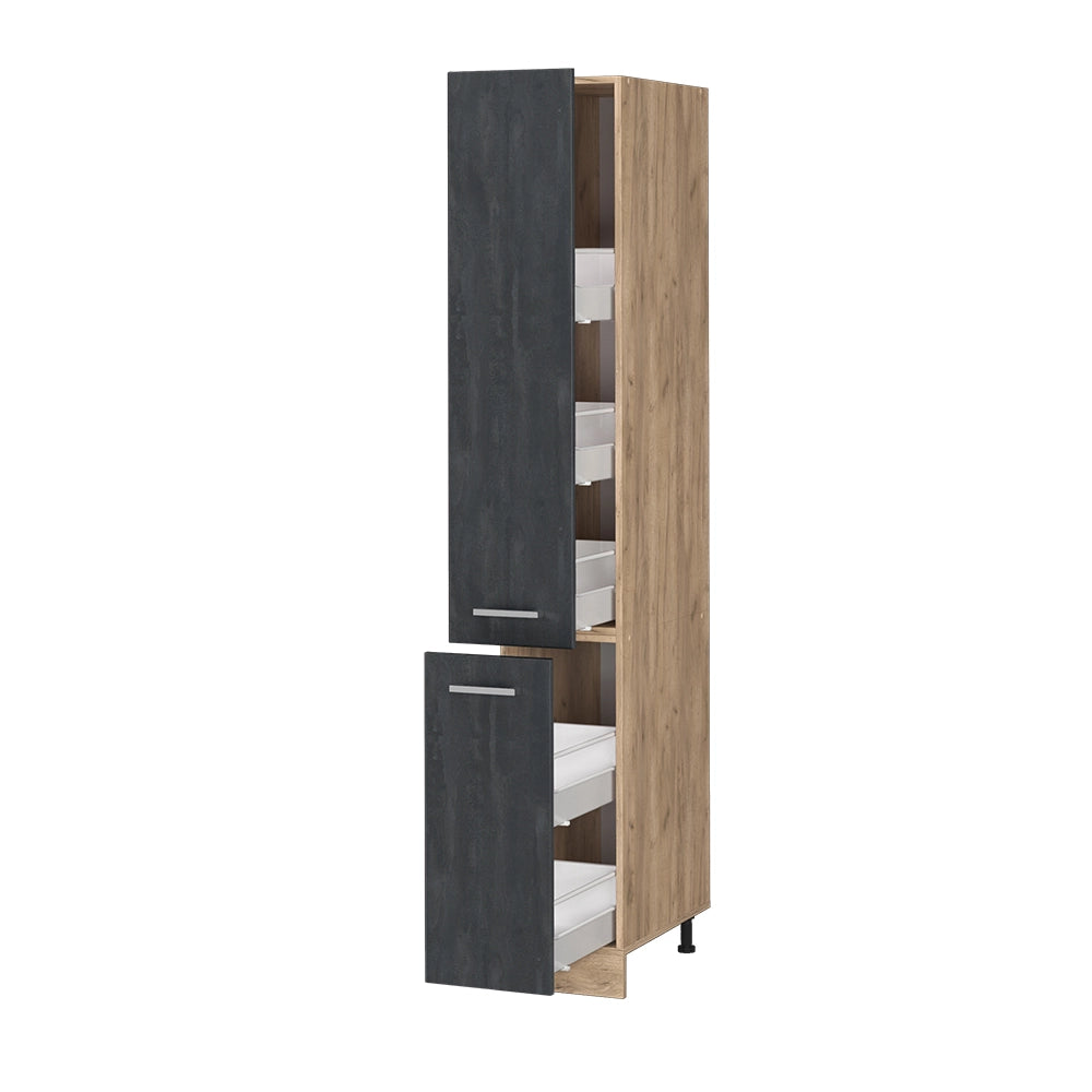 Vicco Armadio da farmacia Calcestruzzo nero 30 cm