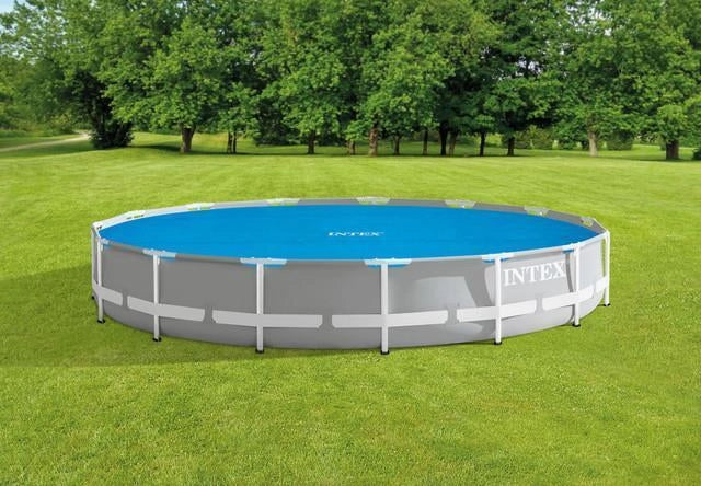 Intex Telo di Copertura Solare per Piscina Easy Frame 457 cm Spessore 160 Micron Dimensioni di Produzione: Circa 448 cm 28013 Blu Personalizzabile