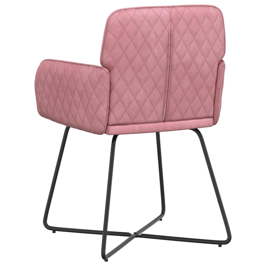 Sedie da pranzo 2 pz Velluto Rosa 59 x 56,5 x 86 cm 42034296