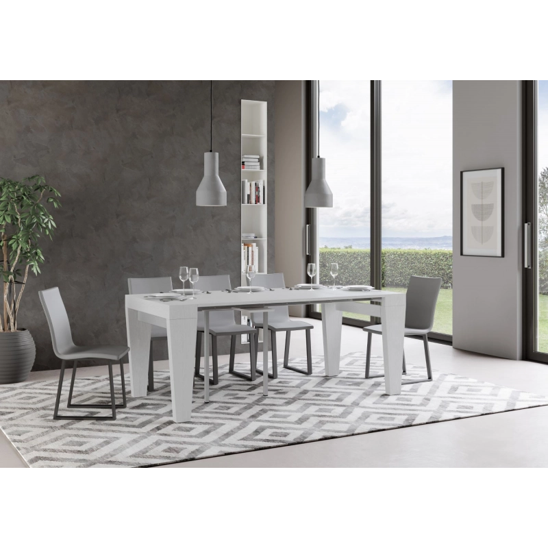 Consolle allungabile 90x40/300 cm Spimbo - Bianco Frassino