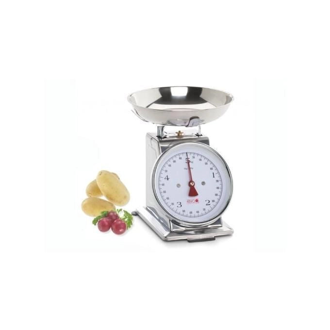 EVA KAU500500 Bilancia da Cucina Meccanica 5 Kg Graduazione 20g Acciaio Inox colore Acciaio Inox