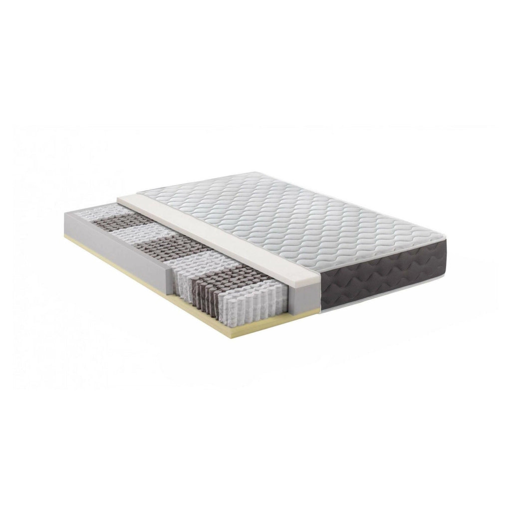 Materasso matrimoniale South, Materasso Memory Foam, Materasso ergonomico, Materasso a molle insacchettate, 100% Made in Italy, 140x190xh28 cm