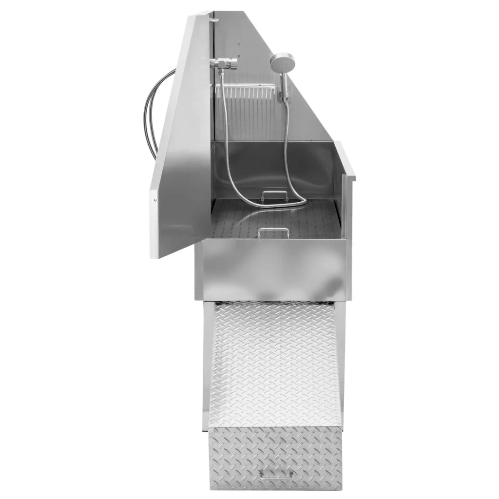Vasca per toelettatura in acciaio inox per cani fino a 60 kg con rampa lega di alluminio rame acciaio inox 14_0008282