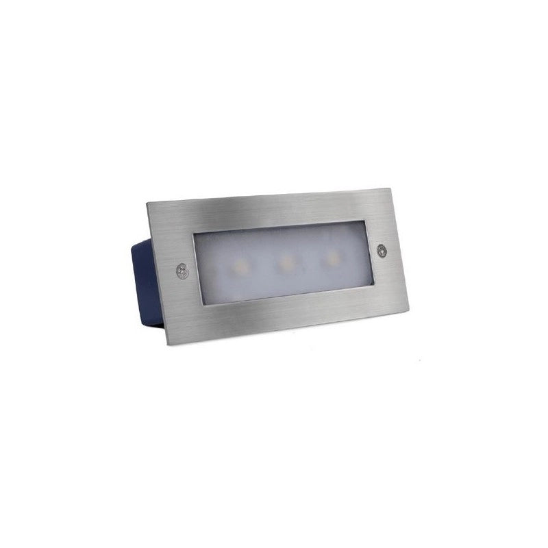 Segnapasso LED rettangolare 2.5W IP65 LUCE CALDA 3000K es05-ac