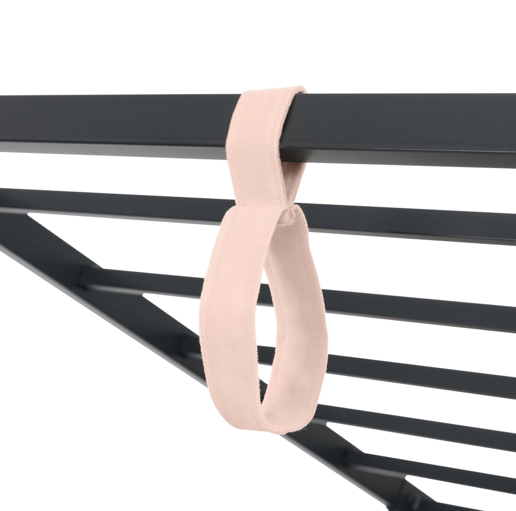 Letto giorno 90x190 cm in velluto rosa con contenitore idraulico e rete in metallo