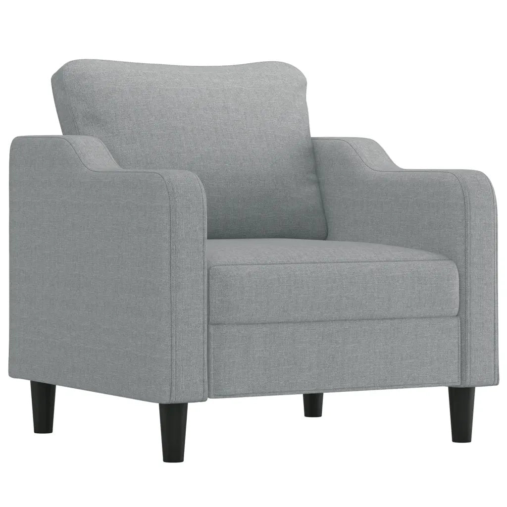Set di Divani 3 pz con Cuscini Grigio Chiaro in Tessuto 3201770