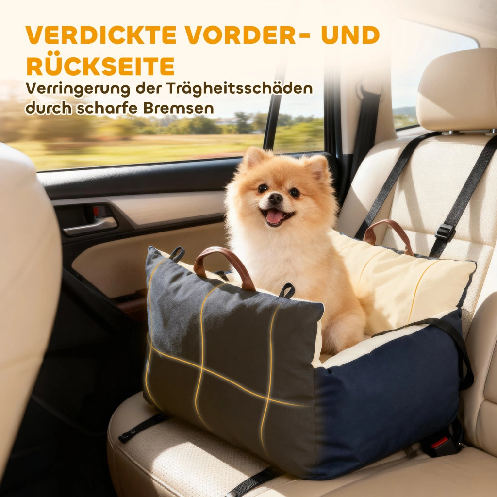 Seggiolino Auto per Cani ¨C Xylo ¨C Con 2 Cinghie, Rivestimento Lavabile, Blu, fino a 5 kg