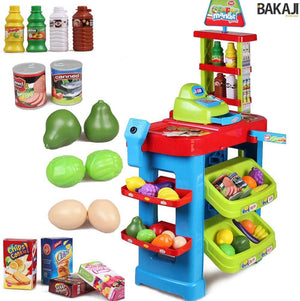 Supermercato Giocattolo per Bambini Supermarket Registratore Cassa 70 Accessori