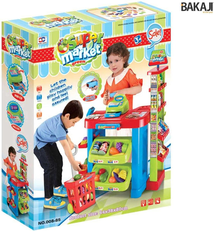 Supermercato Giocattolo per Bambini Supermarket Registratore Cassa 70 Accessori