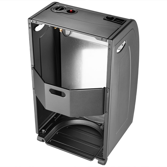 Stufa a Gas Portatile 2in1 in Metallo Nero Termostufa Infrarossi 3 elementi GH09