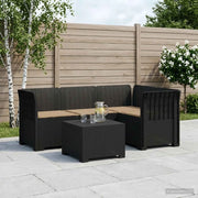 Divano da giardino 4 posti con cuscini aspetto rattan PP 3444000