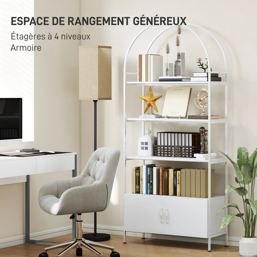Libreria con ante ¨C zephmum ¨C bianco 80x30x187
