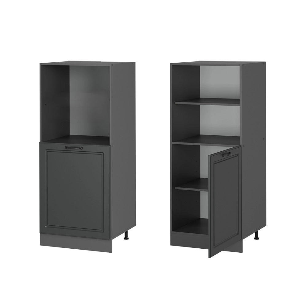 Mobile per forno da incasso R-Line Antracite rustico/Antracite 60 cm Vicco