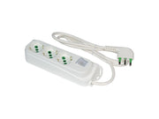 Multipresa con Interruttore 3 Uscite Spina 2P+T 16A Fanton Bianca