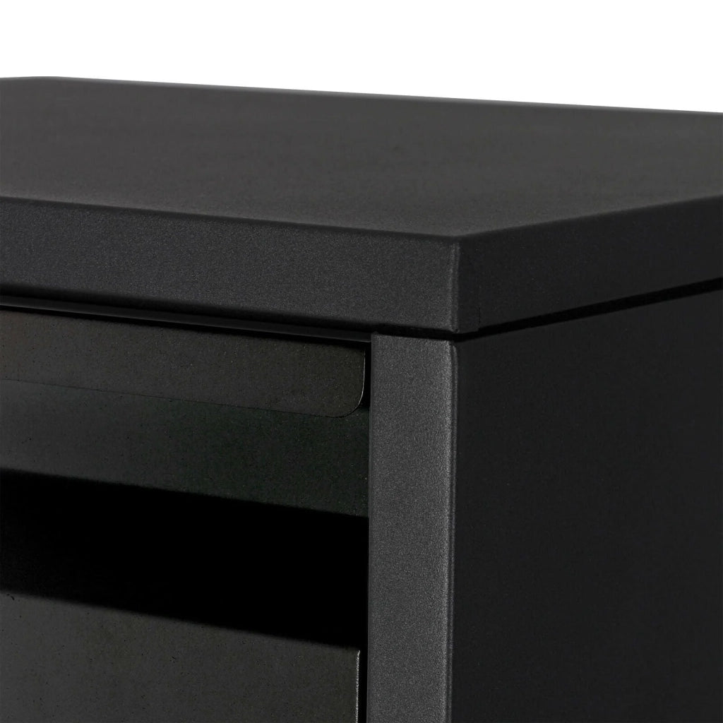 Cassetta postale/cassetta postale con serratura su supporto 46 ​​x 45 x 140 cm nera 16_0000115