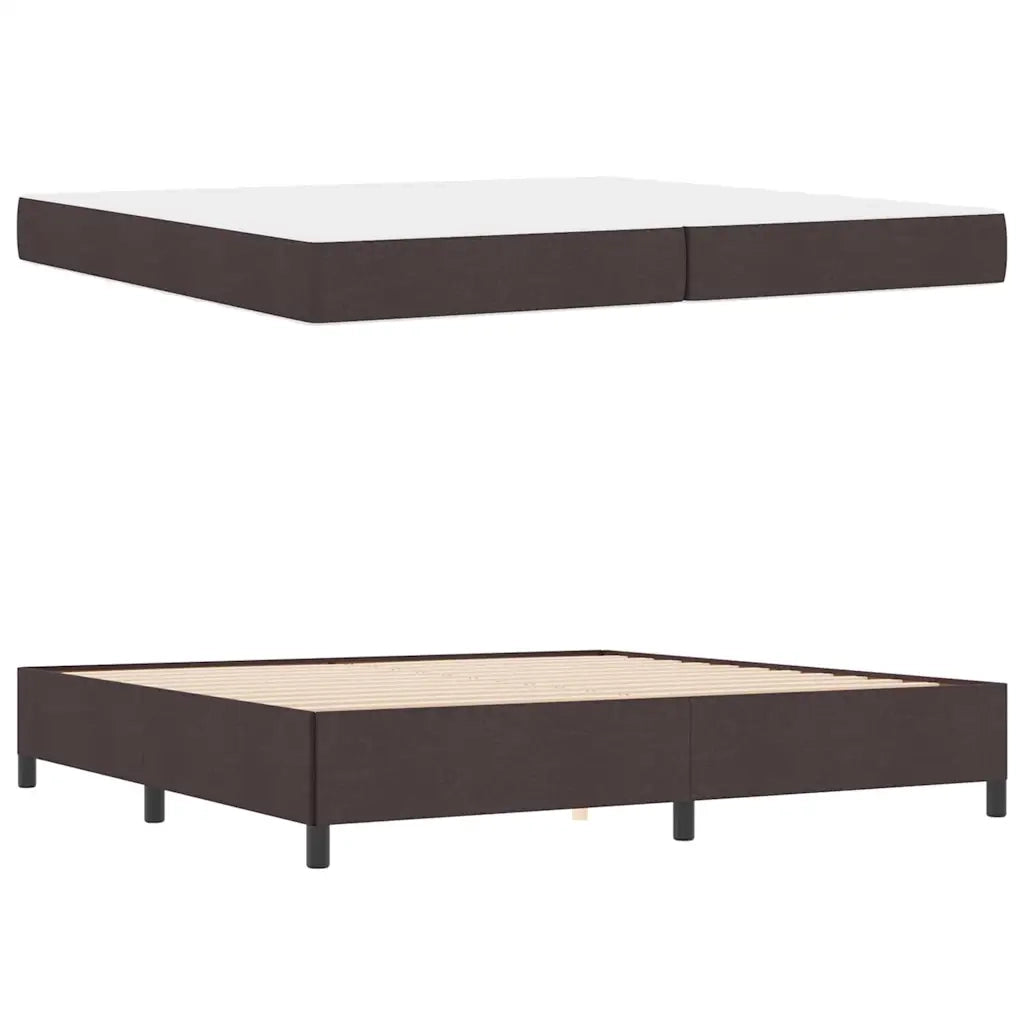vidaXL Letto a molle Marrone 200 x 200 cm