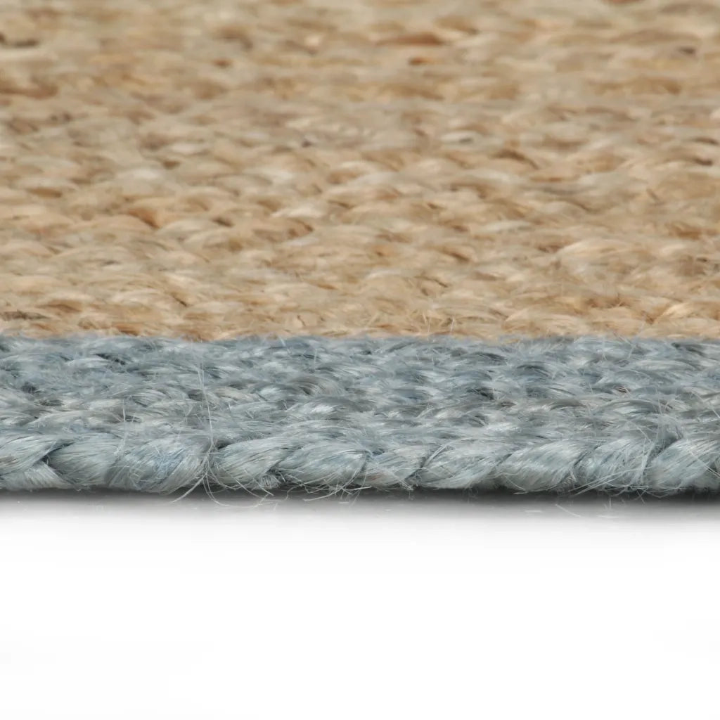 Tappeto Lavorato a Mano in Juta con Bordo Verde Oliva 210 cm cod mxl 69248
