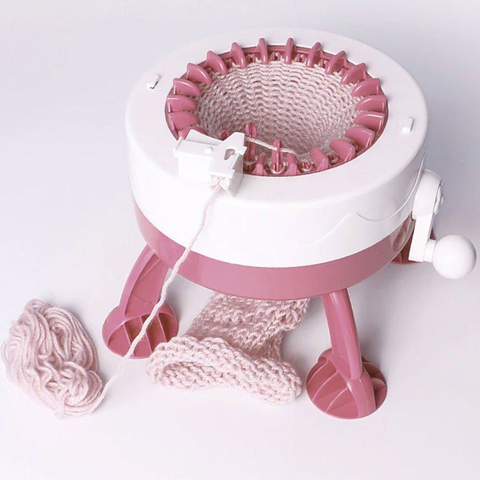 Macchina per Uncinetto Maglieria Telaio Rotante Doppia Modalita' Bambini Adulti